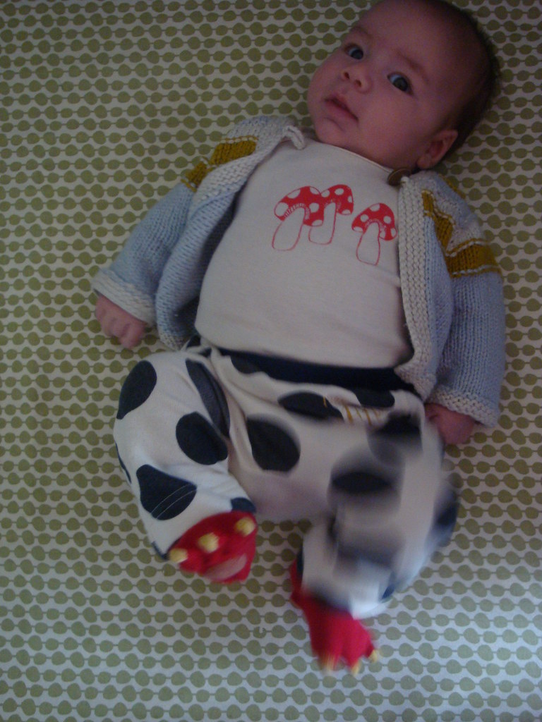 today's "dots and socks" outfit